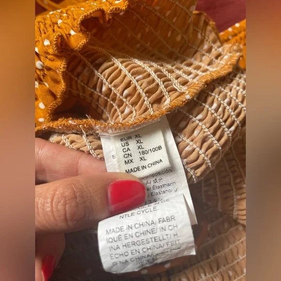 Orange polka dot crop top XL - Picture 7 of 9